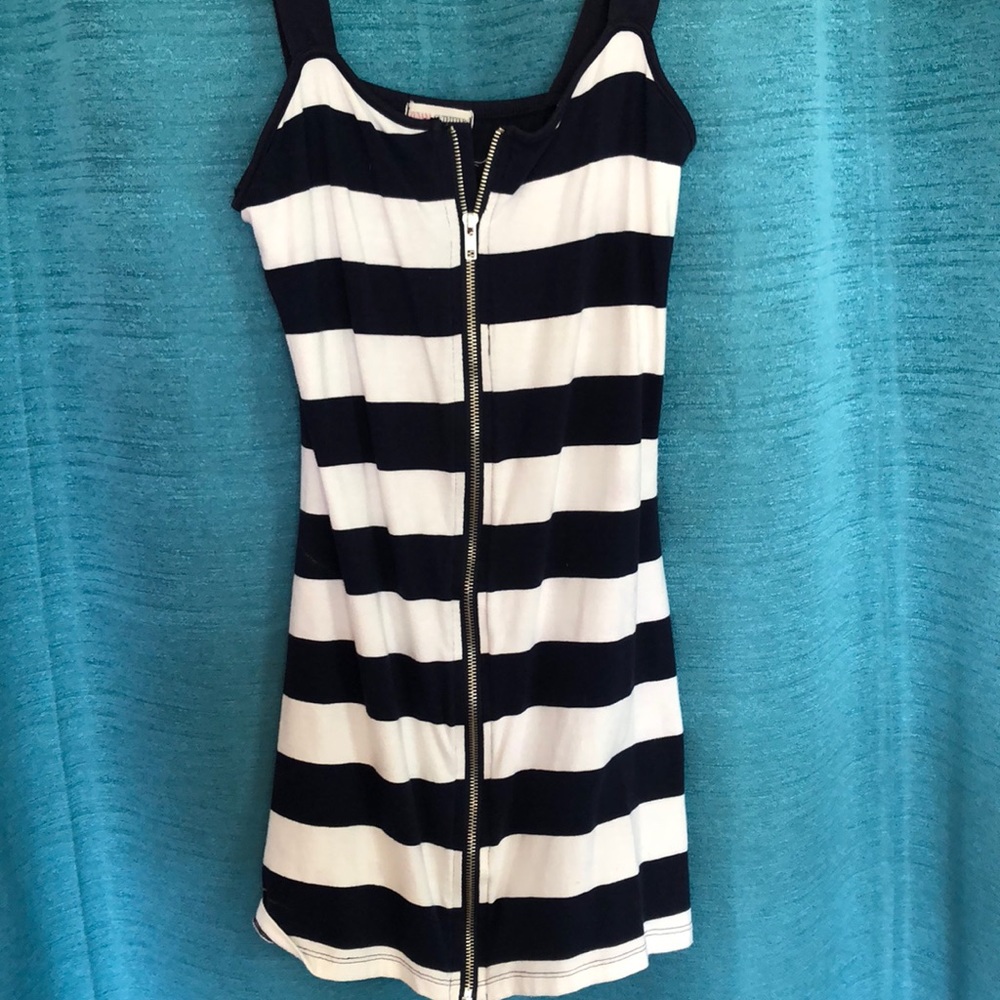 Striped zipper dress